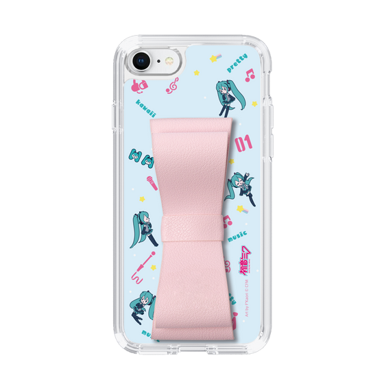 Slim Protection Case - STAND & RING RIBBON Sakura Pink［ HATSUNE MIKU - Ribbon - Instrumental - Blue ］
