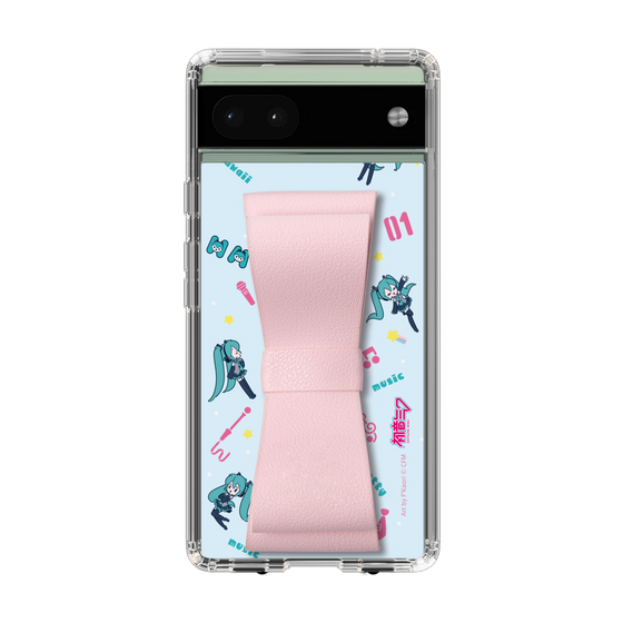 Slim Protection Case - STAND & RING RIBBON Sakura Pink［ HATSUNE MIKU - Ribbon - Instrumental - Blue ］