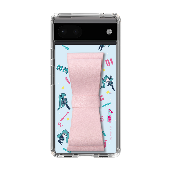 Slim Protection Case - STAND & RING RIBBON Sakura Pink［ HATSUNE MIKU - Ribbon - Instrumental - Blue ］