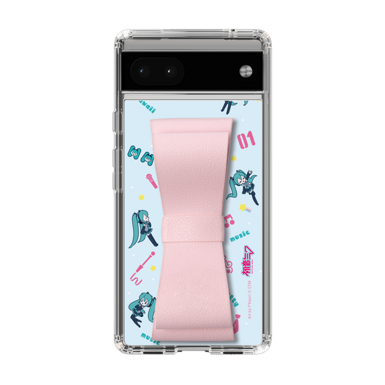 Slim Protection Case - STAND & RING RIBBON Sakura Pink［ HATSUNE MIKU - Ribbon - Instrumental - Blue ］