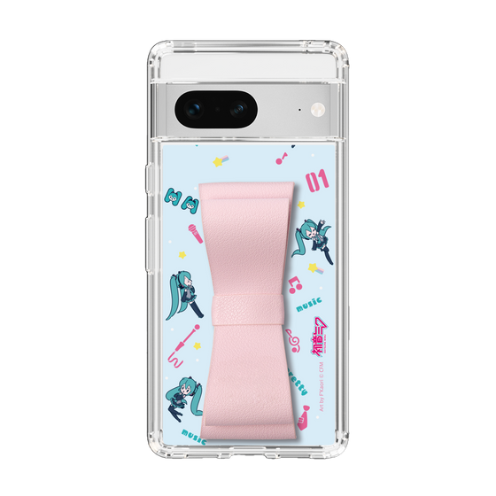 Slim Protection Case - STAND & RING RIBBON Sakura Pink［ HATSUNE MIKU - Ribbon - Instrumental - Blue ］
