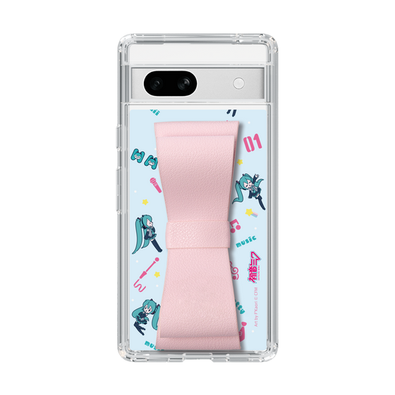 Slim Protection Case - STAND & RING RIBBON Sakura Pink［ HATSUNE MIKU - Ribbon - Instrumental - Blue ］