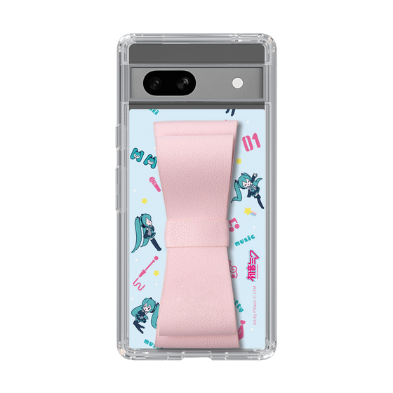 Slim Protection Case - STAND & RING RIBBON Sakura Pink［ HATSUNE MIKU - Ribbon - Instrumental - Blue ］
