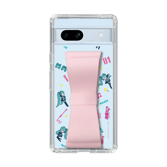 Slim Protection Case - STAND & RING RIBBON Sakura Pink［ HATSUNE MIKU - Ribbon - Instrumental - Blue ］