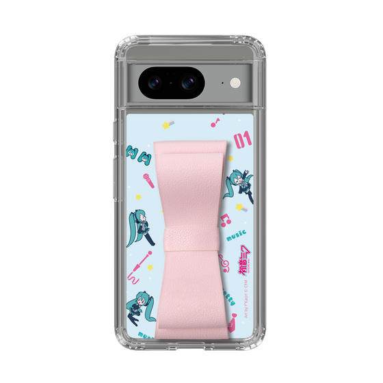 Slim Protection Case - STAND & RING RIBBON Sakura Pink［ HATSUNE MIKU - Ribbon - Instrumental - Blue ］