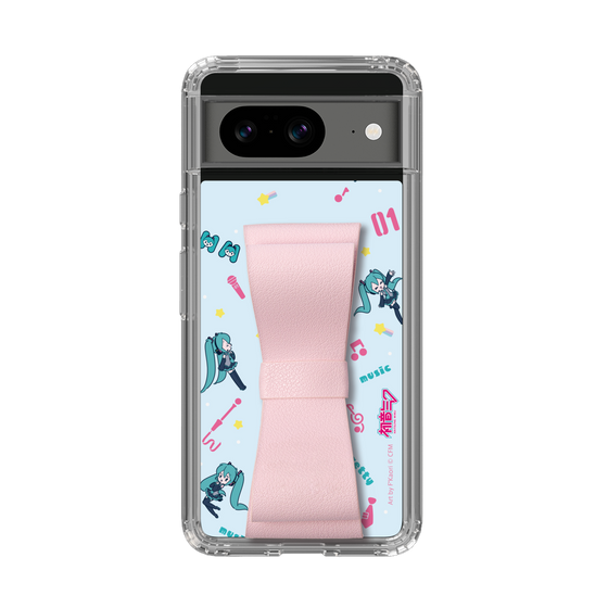 Slim Protection Case - STAND & RING RIBBON Sakura Pink［ HATSUNE MIKU - Ribbon - Instrumental - Blue ］