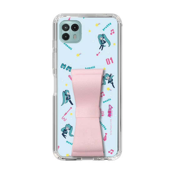 Slim Protection Case - STAND & RING RIBBON Sakura Pink［ HATSUNE MIKU - Ribbon - Instrumental - Blue ］