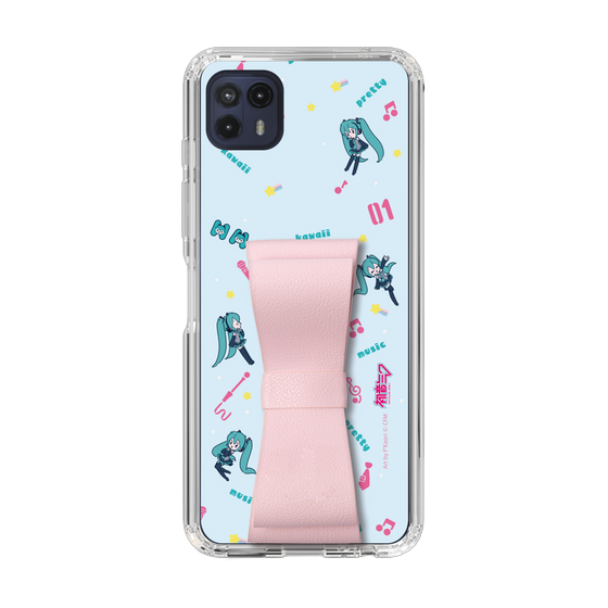 Slim Protection Case - STAND & RING RIBBON Sakura Pink［ HATSUNE MIKU - Ribbon - Instrumental - Blue ］