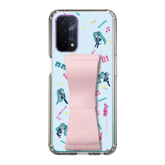 Slim Protection Case - STAND & RING RIBBON Sakura Pink［ HATSUNE MIKU - Ribbon - Instrumental - Blue ］