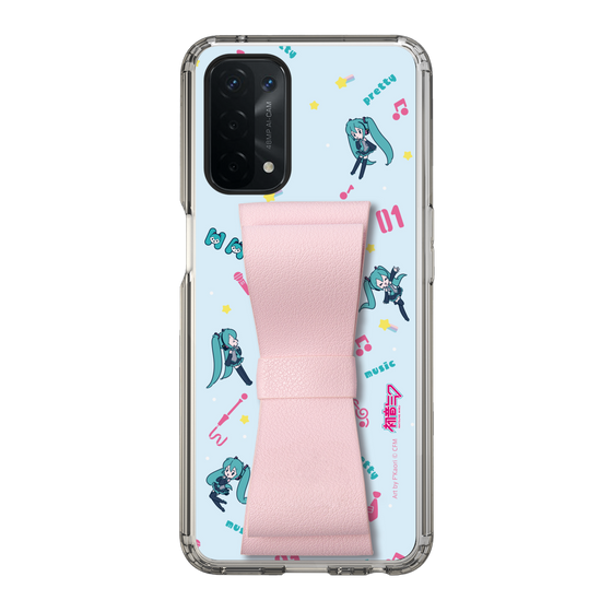 Slim Protection Case - STAND & RING RIBBON Sakura Pink［ HATSUNE MIKU - Ribbon - Instrumental - Blue ］
