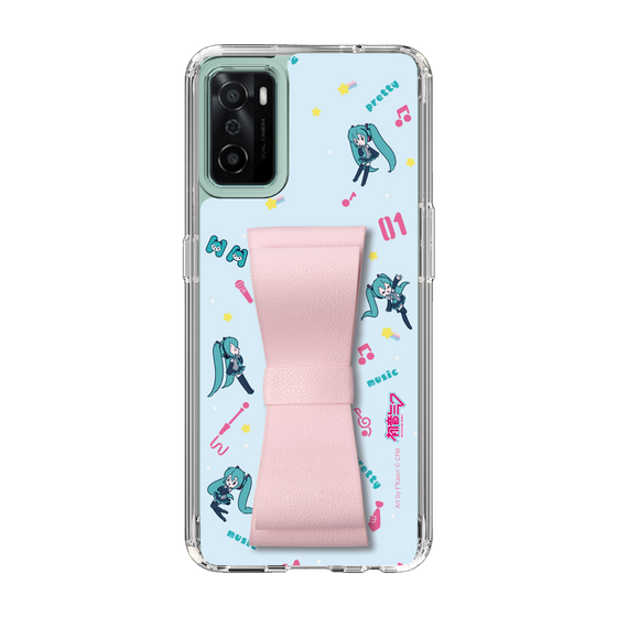 Slim Protection Case - STAND & RING RIBBON Sakura Pink［ HATSUNE MIKU - Ribbon - Instrumental - Blue ］