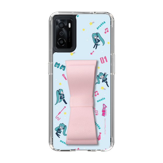 Slim Protection Case - STAND & RING RIBBON Sakura Pink［ HATSUNE MIKU - Ribbon - Instrumental - Blue ］