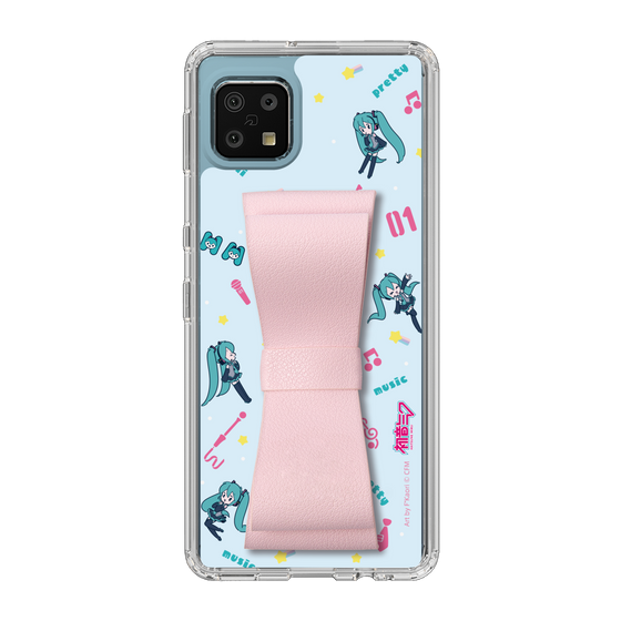 Slim Protection Case - STAND & RING RIBBON Sakura Pink［ HATSUNE MIKU - Ribbon - Instrumental - Blue ］