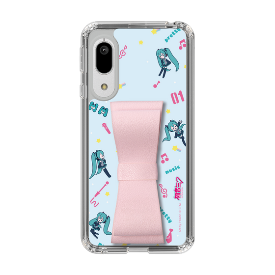 Slim Protection Case - STAND & RING RIBBON Sakura Pink［ HATSUNE MIKU - Ribbon - Instrumental - Blue ］