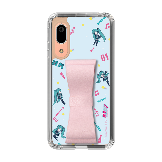 Slim Protection Case - STAND & RING RIBBON Sakura Pink［ HATSUNE MIKU - Ribbon - Instrumental - Blue ］