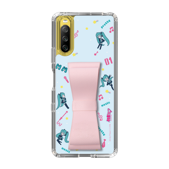Slim Protection Case - STAND & RING RIBBON Sakura Pink［ HATSUNE MIKU - Ribbon - Instrumental - Blue ］