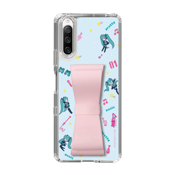 Slim Protection Case - STAND & RING RIBBON Sakura Pink［ HATSUNE MIKU - Ribbon - Instrumental - Blue ］