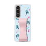 Slim Protection Case - STAND & RING RIBBON Sakura Pink［ HATSUNE MIKU - Ribbon - Instrumental - Blue ］