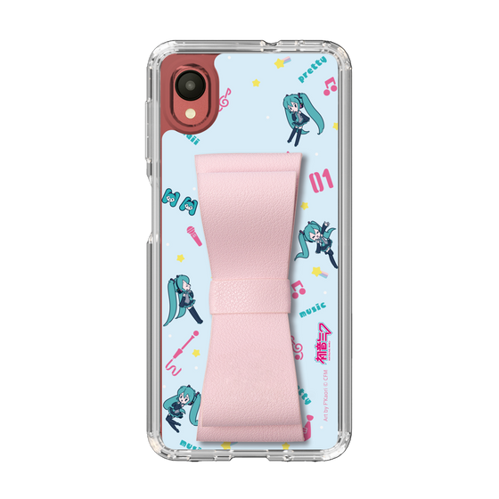 Slim Protection Case - STAND & RING RIBBON Sakura Pink［ HATSUNE MIKU - Ribbon - Instrumental - Blue ］