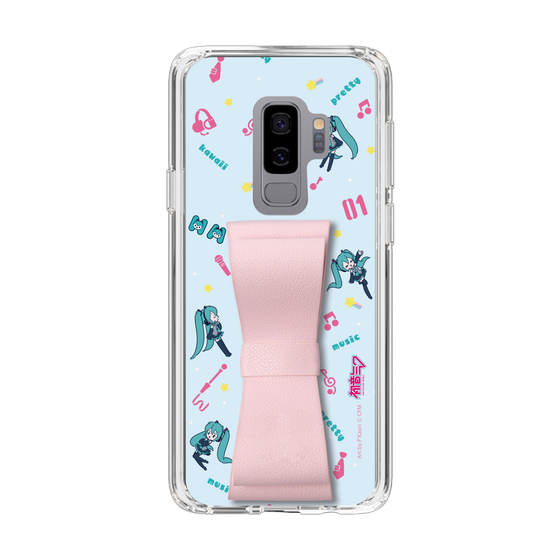 Slim Protection Case - STAND & RING RIBBON Sakura Pink［ HATSUNE MIKU - Ribbon - Instrumental - Blue ］