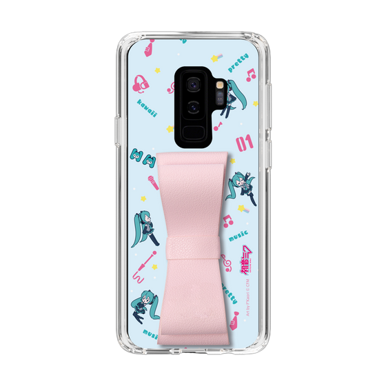 Slim Protection Case - STAND & RING RIBBON Sakura Pink［ HATSUNE MIKU - Ribbon - Instrumental - Blue ］