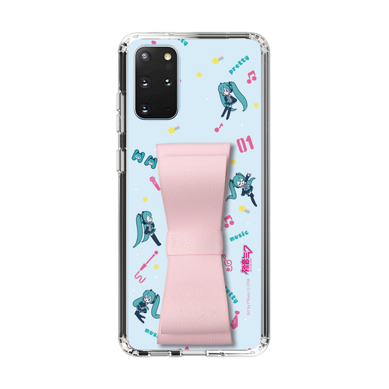 Slim Protection Case - STAND & RING RIBBON Sakura Pink［ HATSUNE MIKU - Ribbon - Instrumental - Blue ］