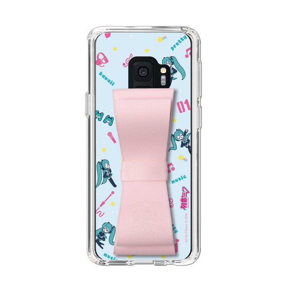 Slim Protection Case - STAND & RING RIBBON Sakura Pink［ HATSUNE MIKU - Ribbon - Instrumental - Blue ］