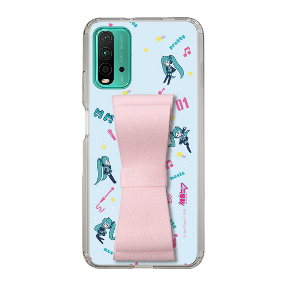Slim Protection Case - STAND & RING RIBBON Sakura Pink［ HATSUNE MIKU - Ribbon - Instrumental - Blue ］