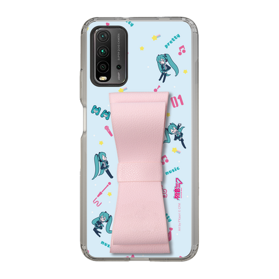 Slim Protection Case - STAND & RING RIBBON Sakura Pink［ HATSUNE MIKU - Ribbon - Instrumental - Blue ］