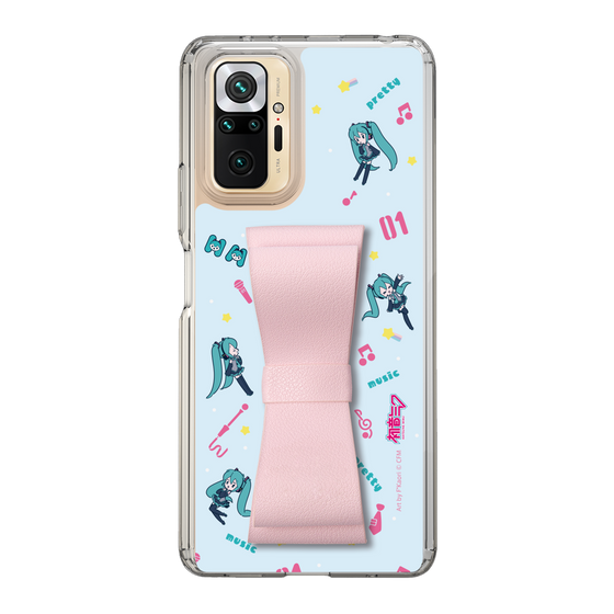 Slim Protection Case - STAND & RING RIBBON Sakura Pink［ HATSUNE MIKU - Ribbon - Instrumental - Blue ］
