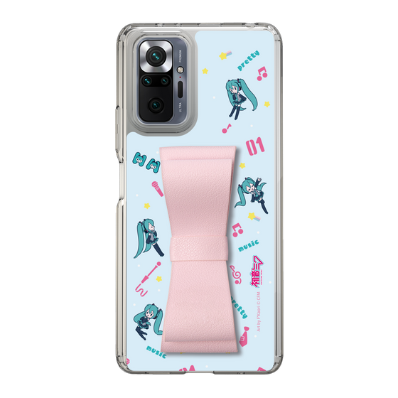 Slim Protection Case - STAND & RING RIBBON Sakura Pink［ HATSUNE MIKU - Ribbon - Instrumental - Blue ］