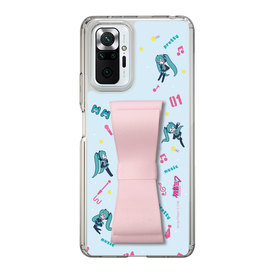 Slim Protection Case - STAND & RING RIBBON Sakura Pink［ HATSUNE MIKU - Ribbon - Instrumental - Blue ］