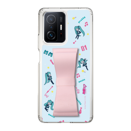 Slim Protection Case - STAND & RING RIBBON Sakura Pink［ HATSUNE MIKU - Ribbon - Instrumental - Blue ］