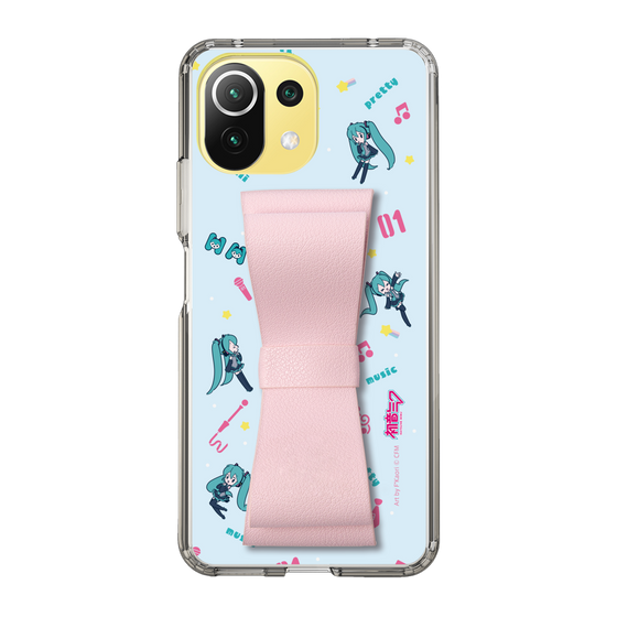 Slim Protection Case - STAND & RING RIBBON Sakura Pink［ HATSUNE MIKU - Ribbon - Instrumental - Blue ］