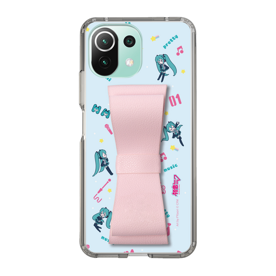 Slim Protection Case - STAND & RING RIBBON Sakura Pink［ HATSUNE MIKU - Ribbon - Instrumental - Blue ］