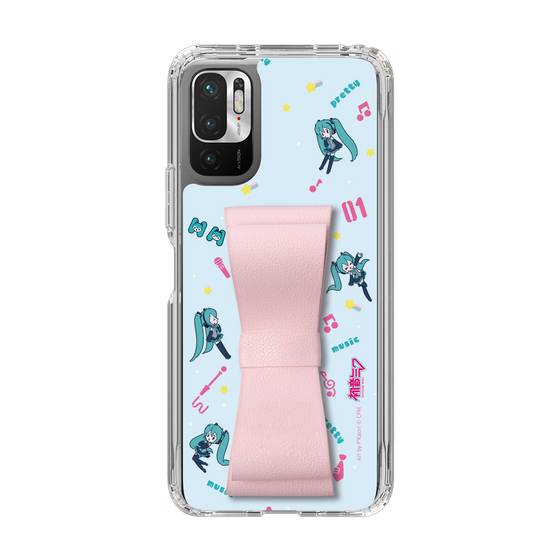Slim Protection Case - STAND & RING RIBBON Sakura Pink［ HATSUNE MIKU - Ribbon - Instrumental - Blue ］