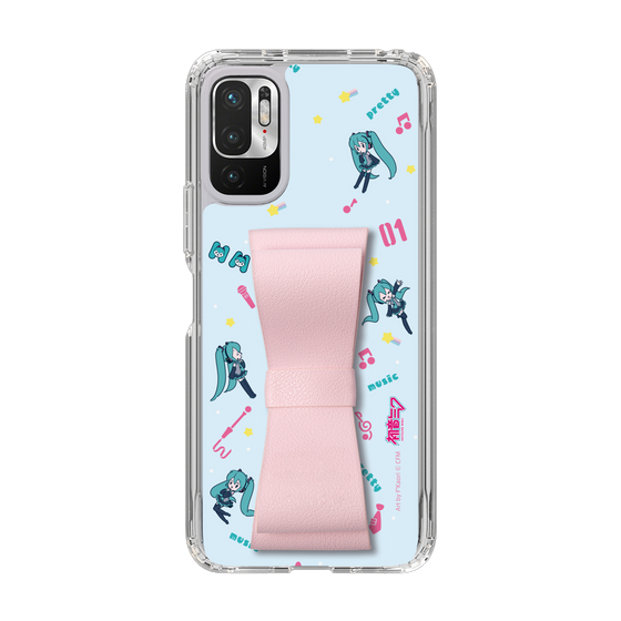 Slim Protection Case - STAND & RING RIBBON Sakura Pink［ HATSUNE MIKU - Ribbon - Instrumental - Blue ］