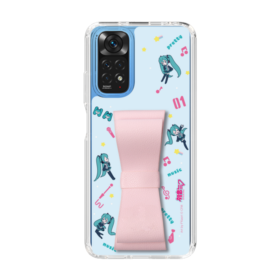 Slim Protection Case - STAND & RING RIBBON Sakura Pink［ HATSUNE MIKU - Ribbon - Instrumental - Blue ］