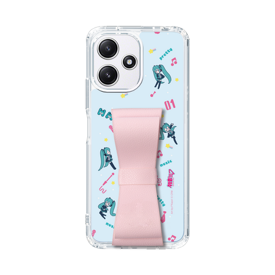 Slim Protection Case - STAND & RING RIBBON Sakura Pink［ HATSUNE MIKU - Ribbon - Instrumental - Blue ］