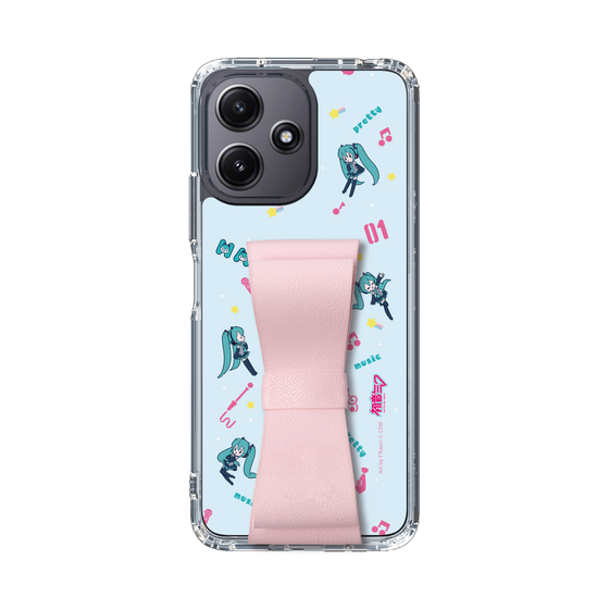 Slim Protection Case - STAND & RING RIBBON Sakura Pink［ HATSUNE MIKU - Ribbon - Instrumental - Blue ］