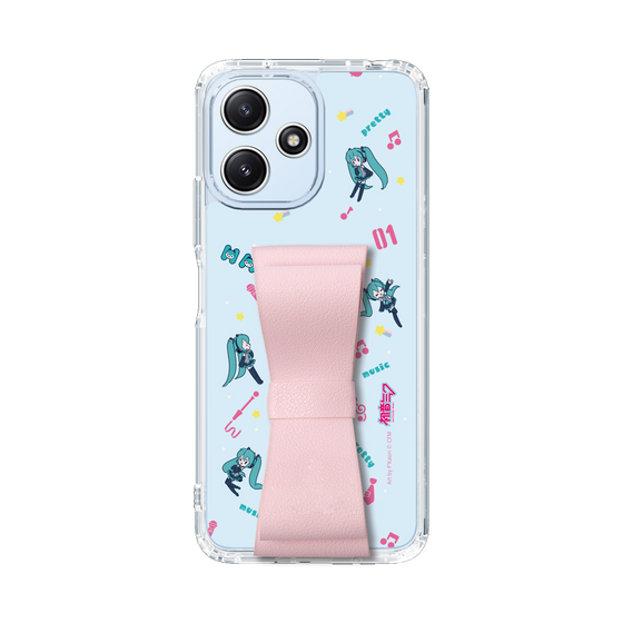 Slim Protection Case - STAND & RING RIBBON Sakura Pink［ HATSUNE MIKU - Ribbon - Instrumental - Blue ］