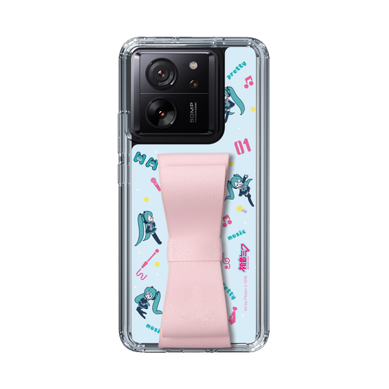 Slim Protection Case - STAND & RING RIBBON Sakura Pink［ HATSUNE MIKU - Ribbon - Instrumental - Blue ］
