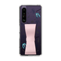 Slim Protection Case - STAND & RING RIBBON Sakura Pink［ HATSUNE MIKU - Ribbon - Instrumental - Monochrome ］