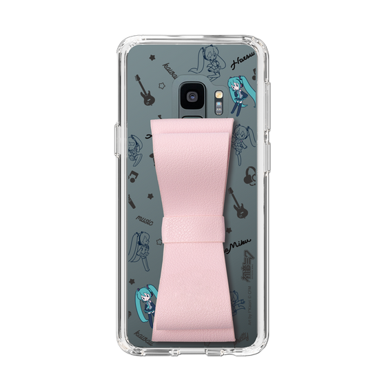 Slim Protection Case - STAND & RING RIBBON Sakura Pink［ HATSUNE MIKU - Ribbon - Instrumental - Monochrome ］