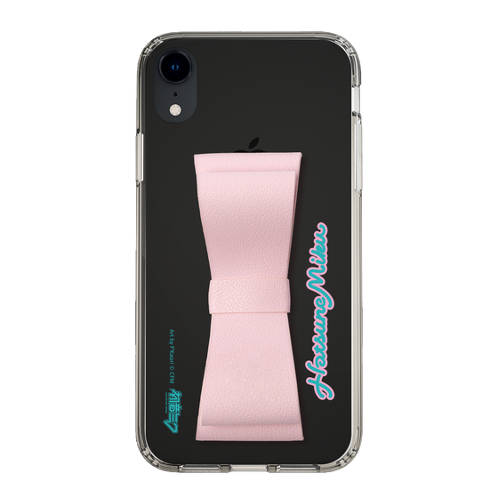 Slim Protection Case - STAND & RING RIBBON Sakura Pink［ HATSUNE MIKU - Ribbon - Logo ］