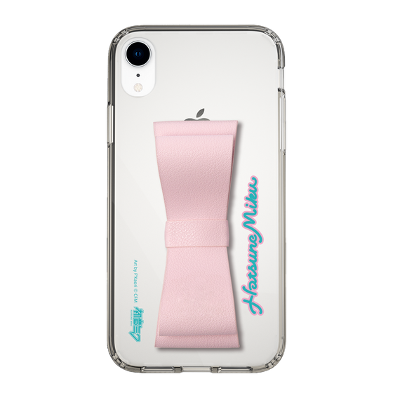 Slim Protection Case - STAND & RING RIBBON Sakura Pink［ HATSUNE MIKU - Ribbon - Logo ］