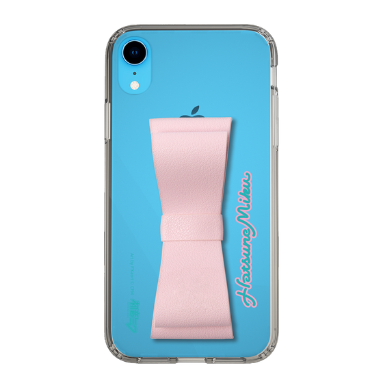 Slim Protection Case - STAND & RING RIBBON Sakura Pink［ HATSUNE MIKU - Ribbon - Logo ］