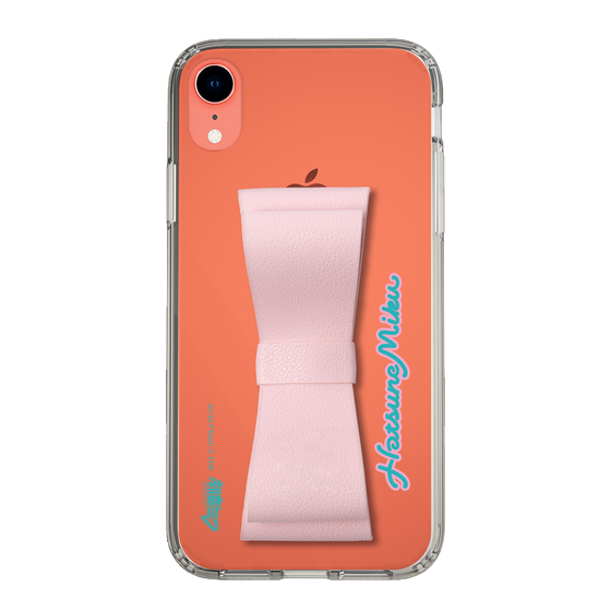 Slim Protection Case - STAND & RING RIBBON Sakura Pink［ HATSUNE MIKU - Ribbon - Logo ］