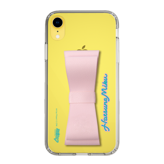 Slim Protection Case - STAND & RING RIBBON Sakura Pink［ HATSUNE MIKU - Ribbon - Logo ］