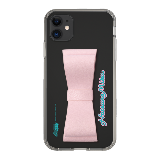 Slim Protection Case - STAND & RING RIBBON Sakura Pink［ HATSUNE MIKU - Ribbon - Logo ］